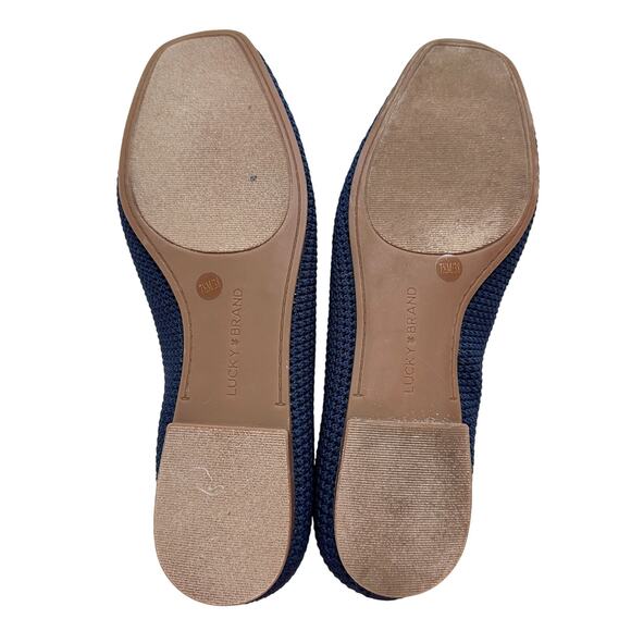 Lucky Brand Daneric Blue Knit Washable Ballet Style Flats NWT Size 7.5 - Picture 2 of 11
